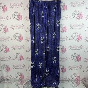 Caroline pants lounge spider webs character Purple Pajama Pants blue Print